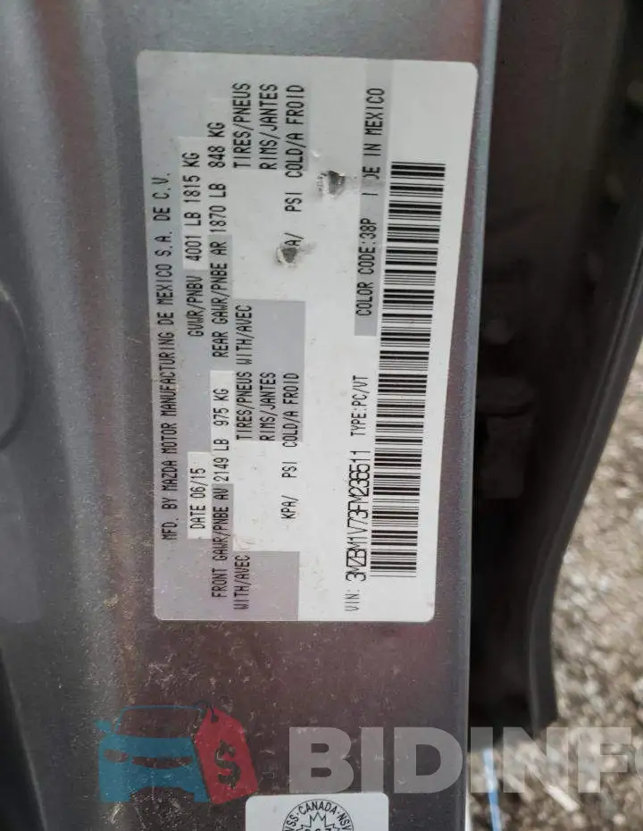 3MZBM1V73FM236511 Photo# 12