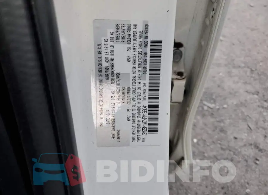 3MZBM1W7XFM156041 Photo# 12