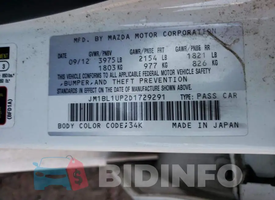 JM1BL1UP2D1729291 Photo# 10
