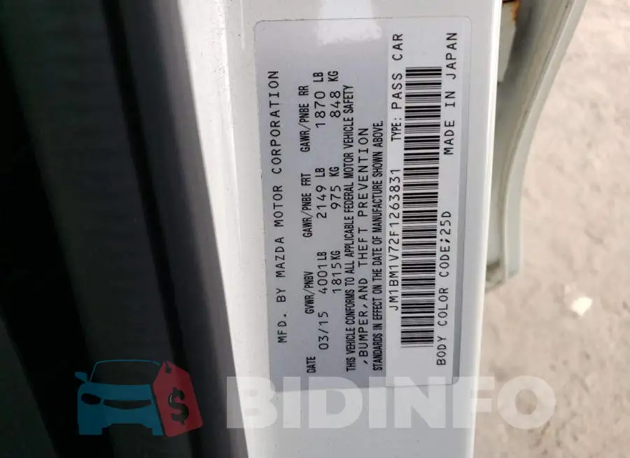 JM1BM1V72F1263831 Photo# 12