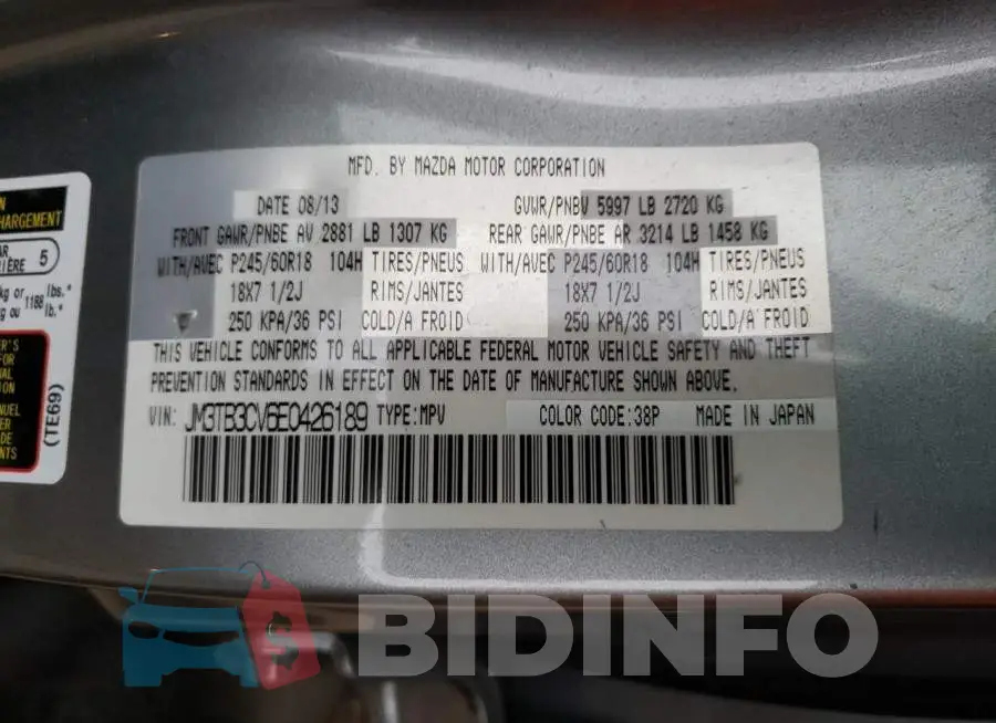 JM3TB3CV6E0426189 Photo# 13