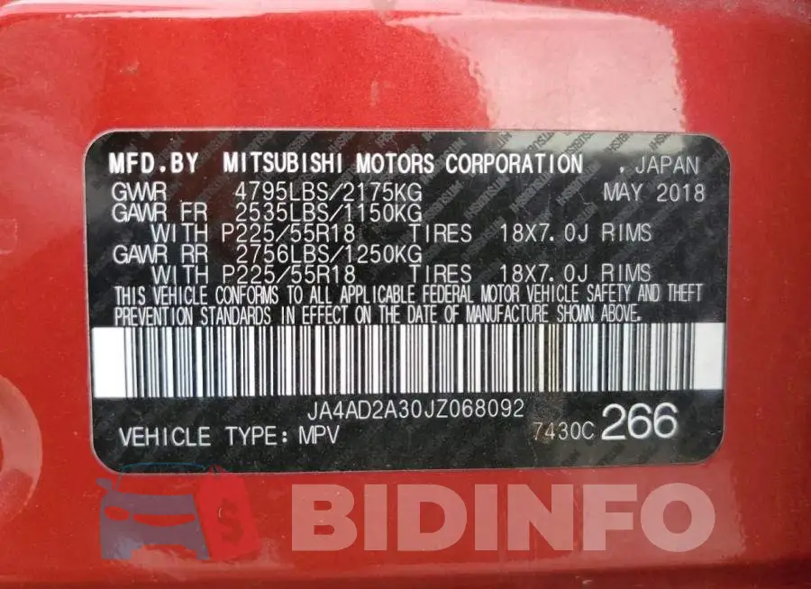 JA4AD2A30JZ068092 Photo# 10