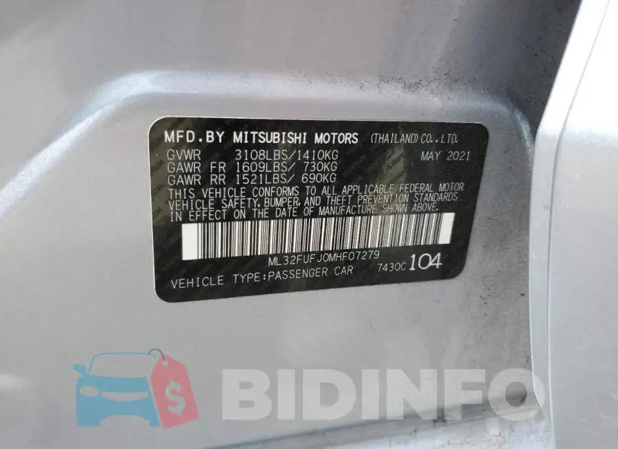 ML32FUFJ0MHF07279 Photo# 10