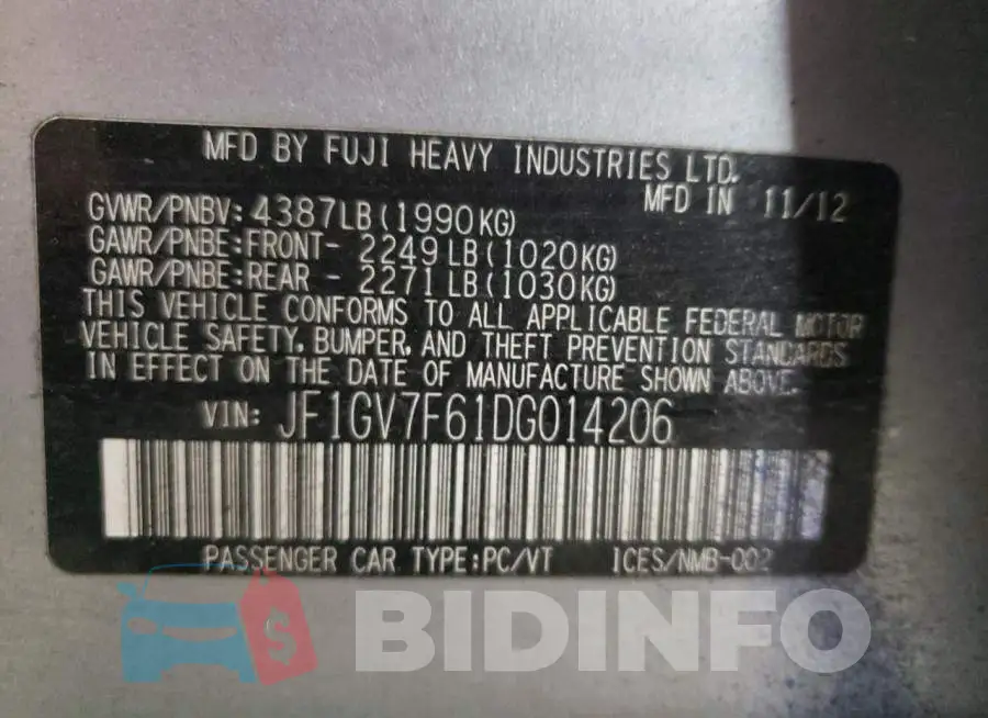 JF1GV7F61DG014206 Photo# 10