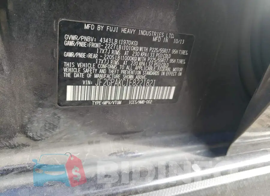 JF2GPAKC1E8221821 Photo# 14