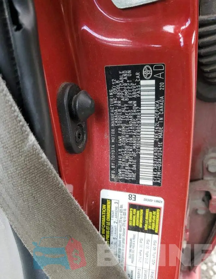 2T1BU4EE8DC938817 Photo# 10