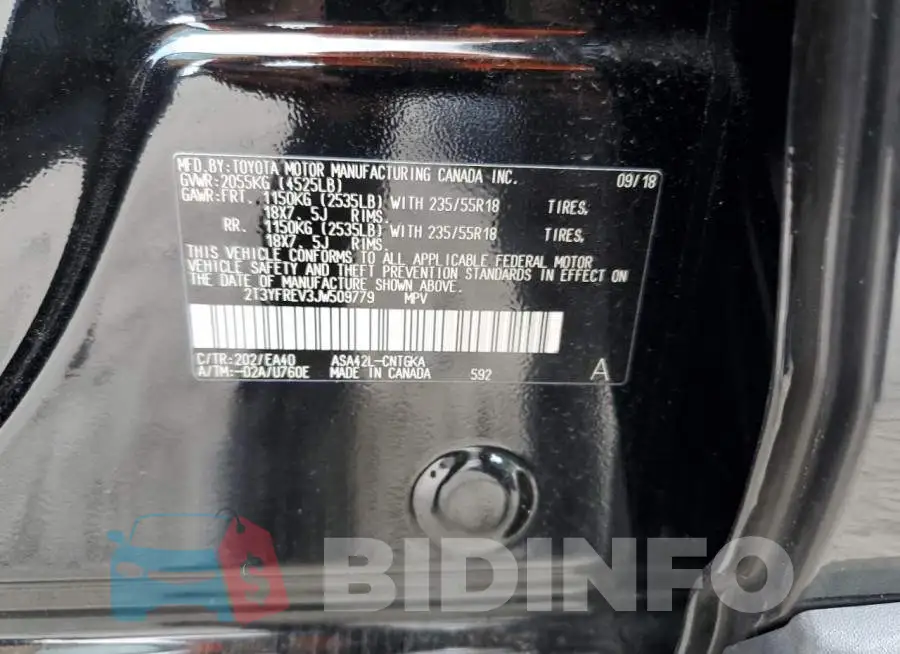 2T3YFREV3JW509779 Photo# 10