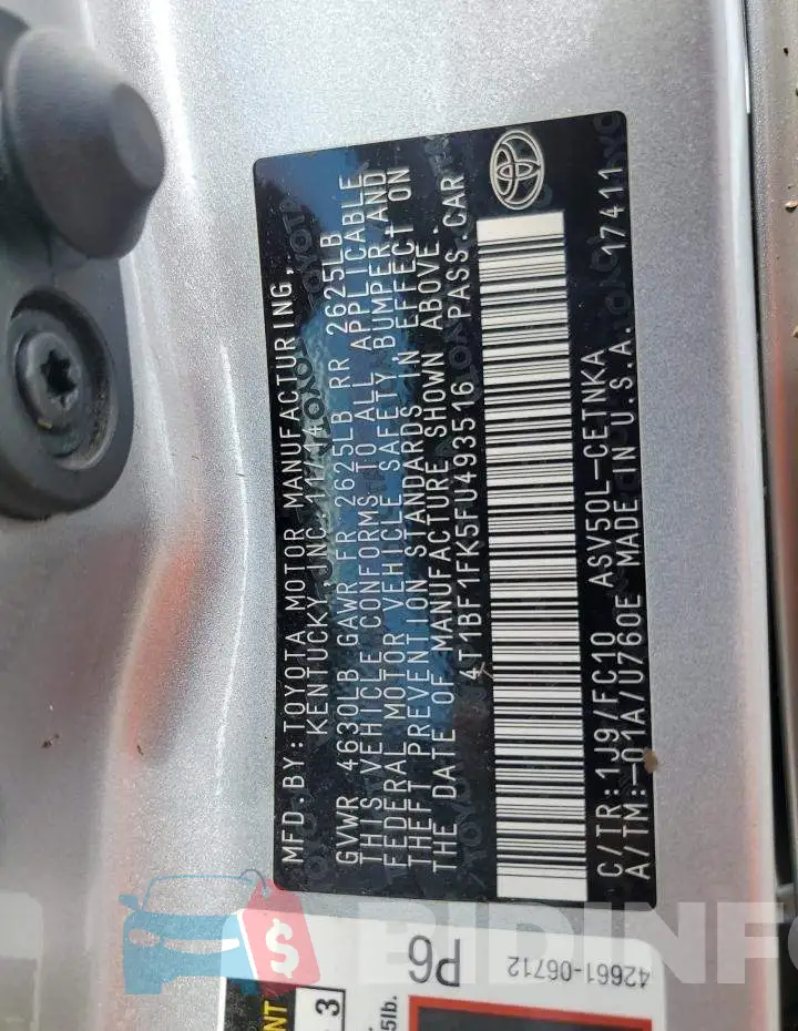 4T1BF1FK5FU493516 Photo# 10