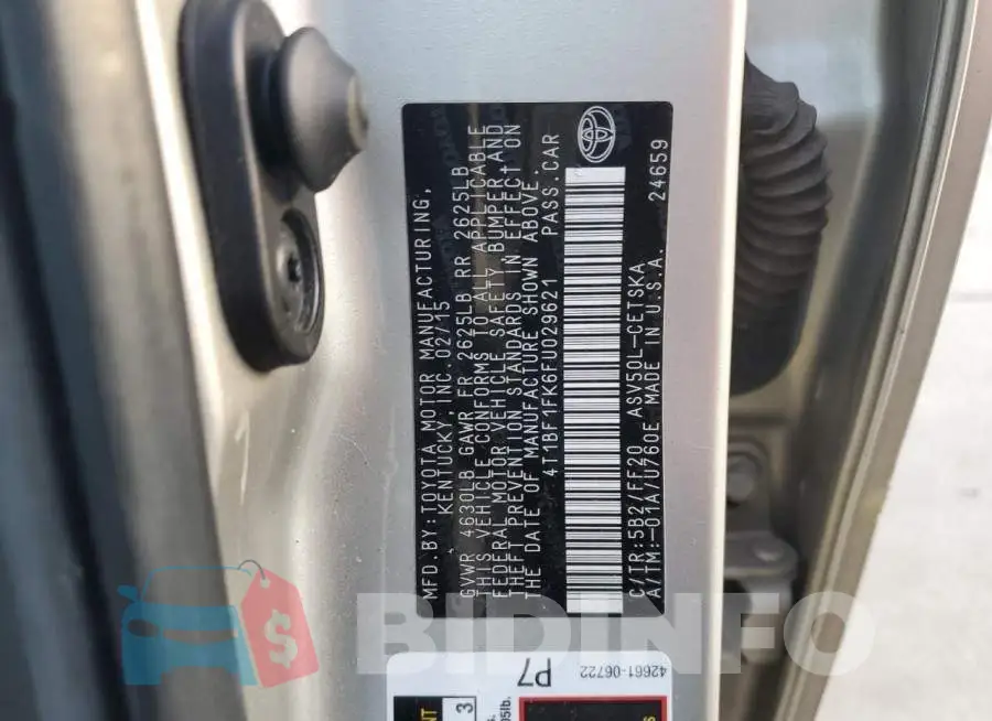 4T1BF1FK6FU029621 Photo# 13