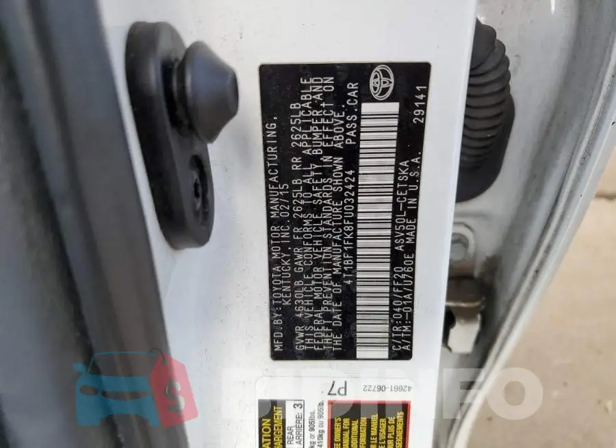 4T1BF1FK8FU032424 Photo# 10