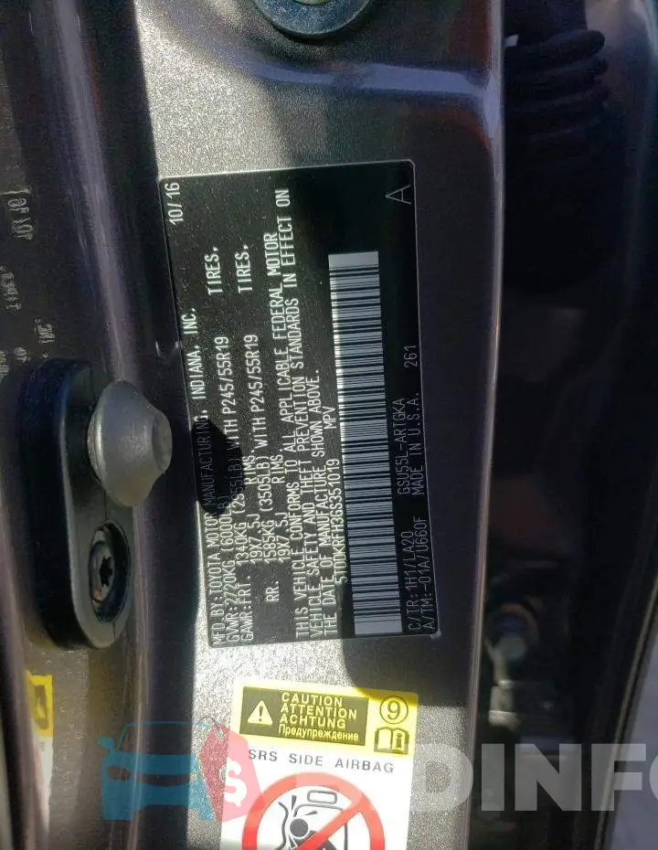 5TDDKRFH3GS351019 Photo# 13