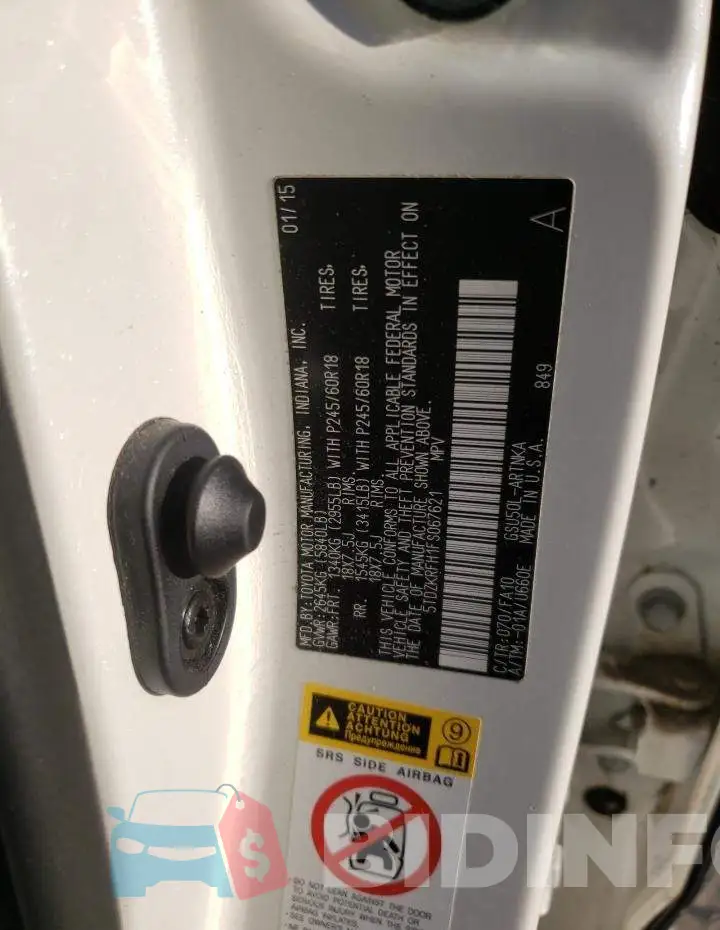 5TDZKRFH1FS067621 Photo# 10