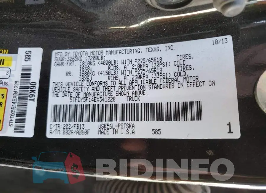 5TFDY5F14EX341228 Photo# 10