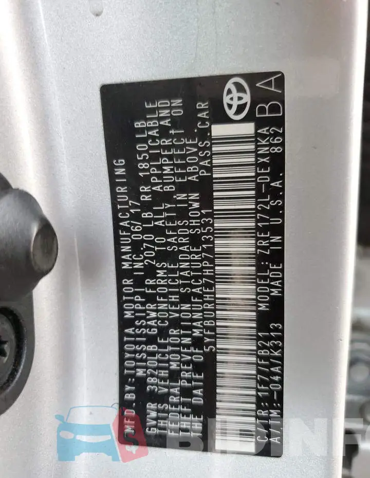5YFBURHE7HP713531 Photo# 12