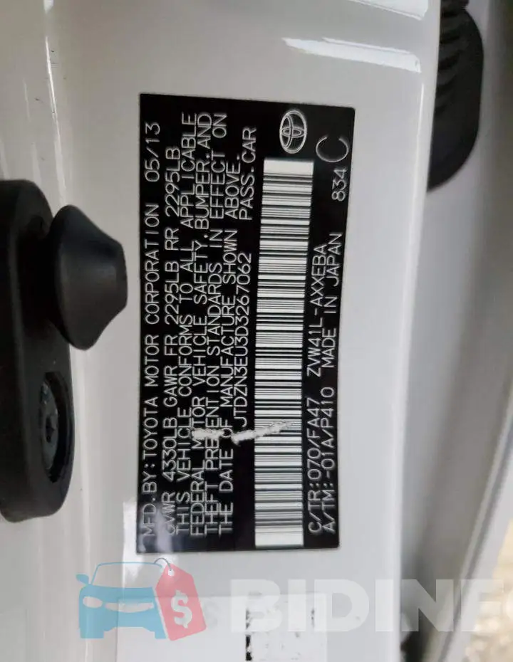 JTDZN3EU3D3267062 Photo# 10