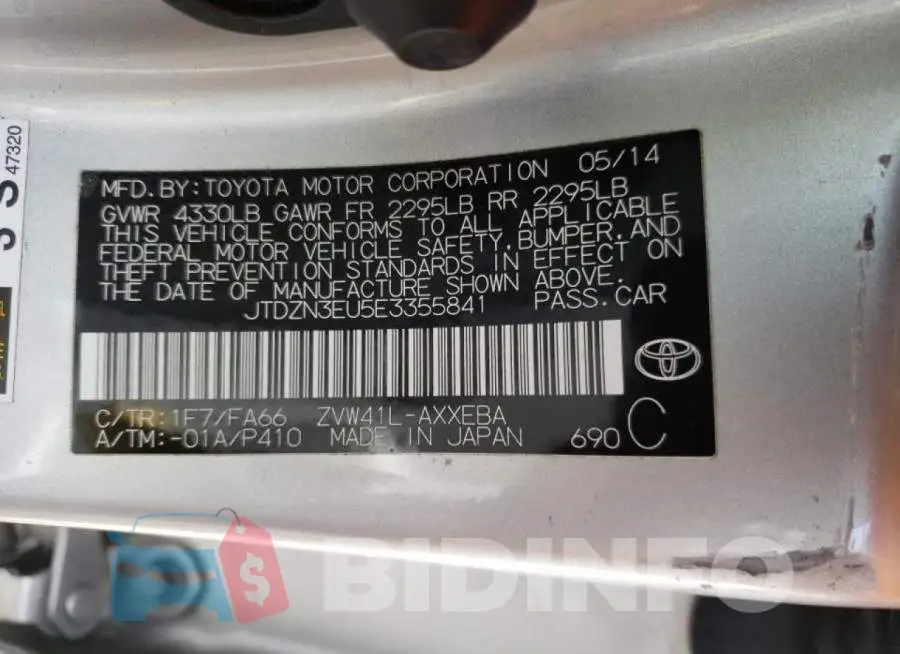 JTDZN3EU5E3355841 Photo# 10