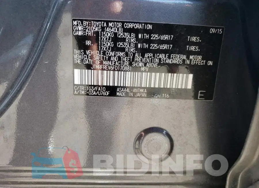 JTMRFREV6FD170881 Photo# 10