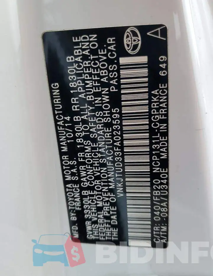 VNKJTUD33FA023595 Photo# 10