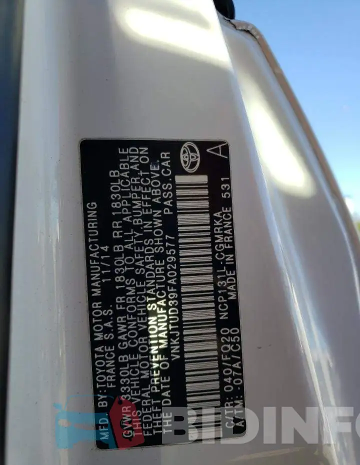 VNKJTUD39FA029577 Photo# 10