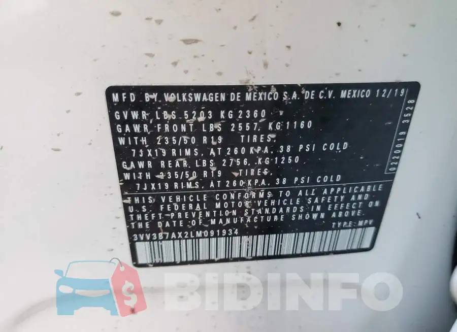 3VV3B7AX2LM091934 Photo# 10