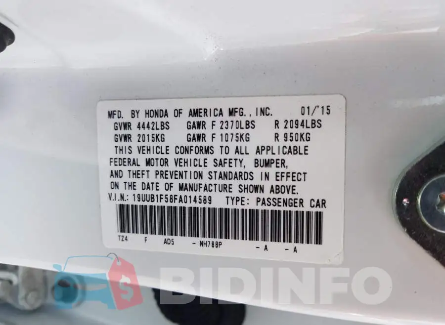 19UUB1F58FA014589 Photo# 10