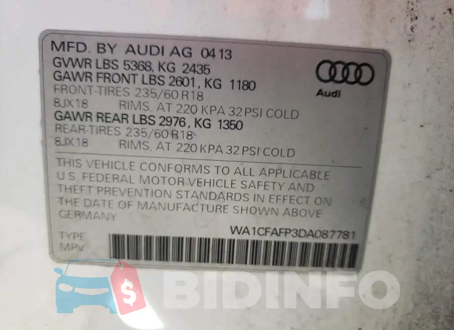 WA1CFAFP3DA087781 Photo# 10
