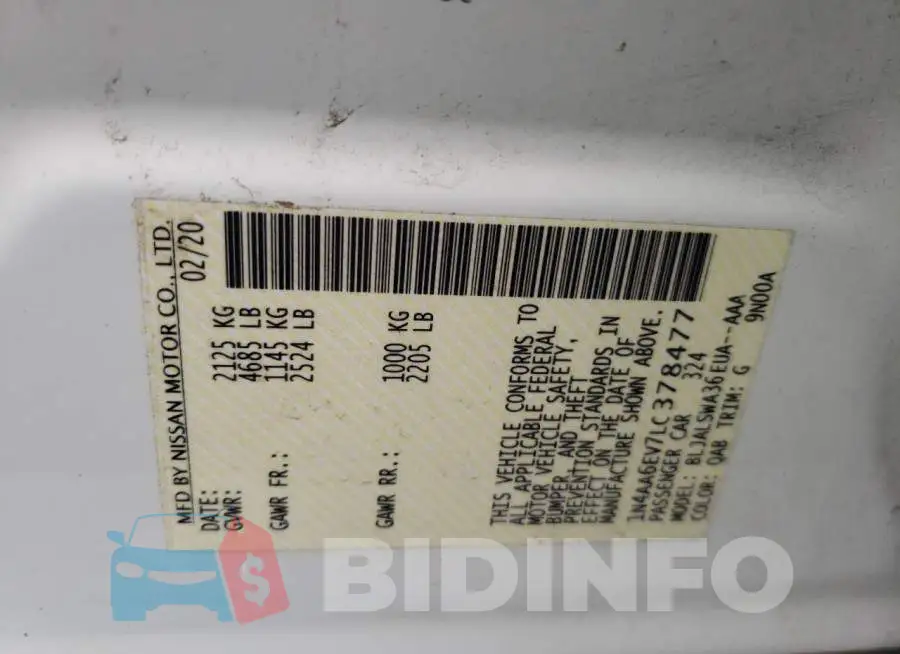 1N4AA6EV7LC378477 Photo# 11
