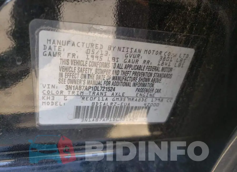 3N1AB7AP1DL721524 Photo# 10