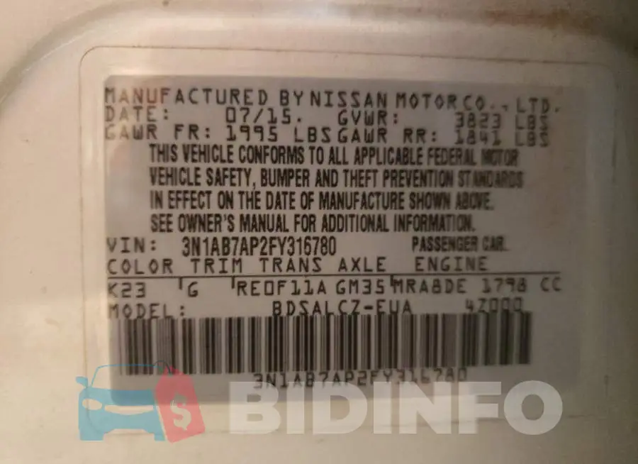 3N1AB7AP2FY316780 Photo# 12