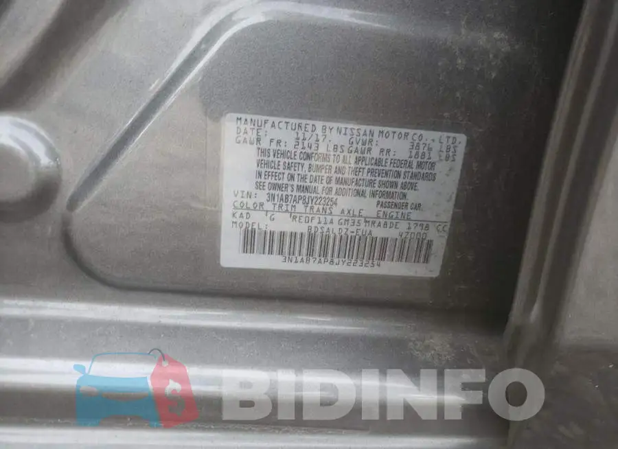 3N1AB7AP8JY223254 Photo# 13