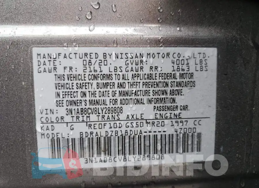 3N1AB8CV8LY289808 Photo# 10