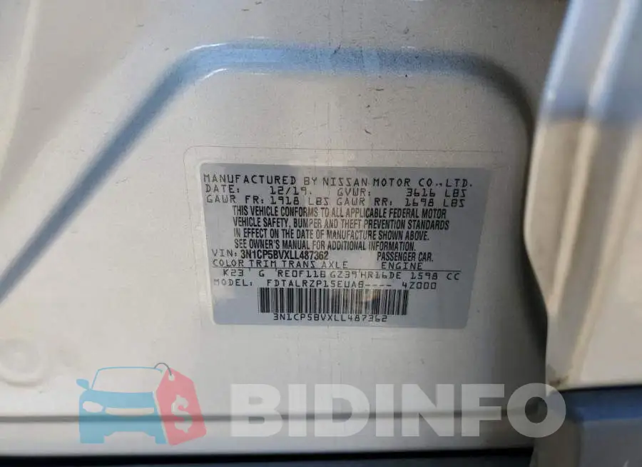 3N1CP5BVXLL487362 Photo# 10