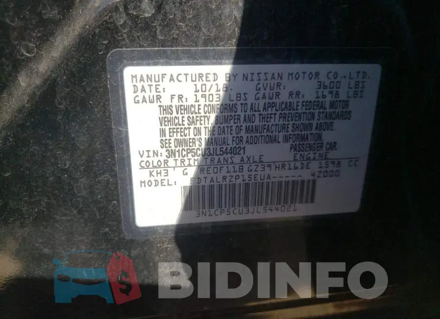 3N1CP5CU3JL544021 Photo# 10