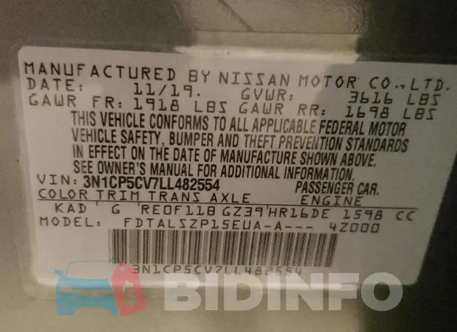 3N1CP5CV7LL482554 Photo# 10