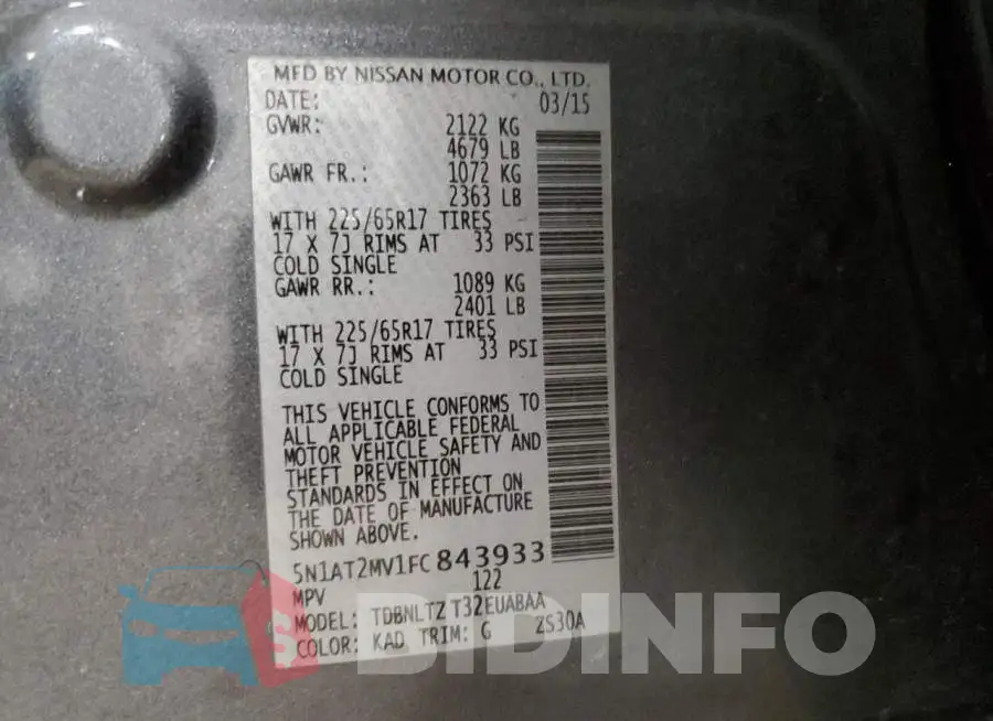 5N1AT2MV1FC843933 Photo# 13