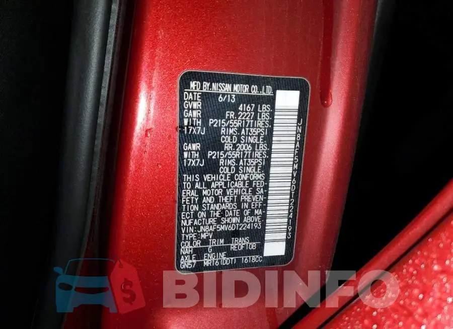 JN8AF5MV6DT224193 Photo# 10