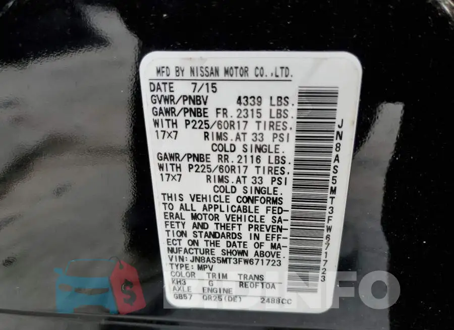 JN8AS5MT3FW671723 Photo# 10