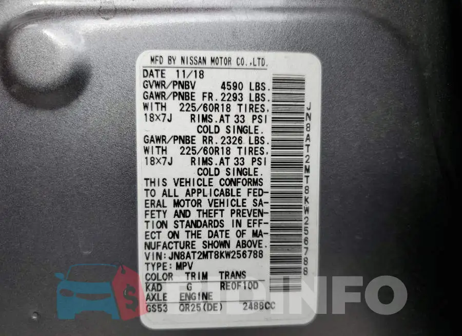 JN8AT2MT8KW256788 Photo# 12