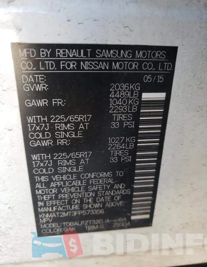 KNMAT2MT3FP573356 Photo# 10