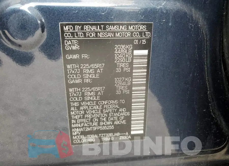 KNMAT2MT5FP535255 Photo# 10