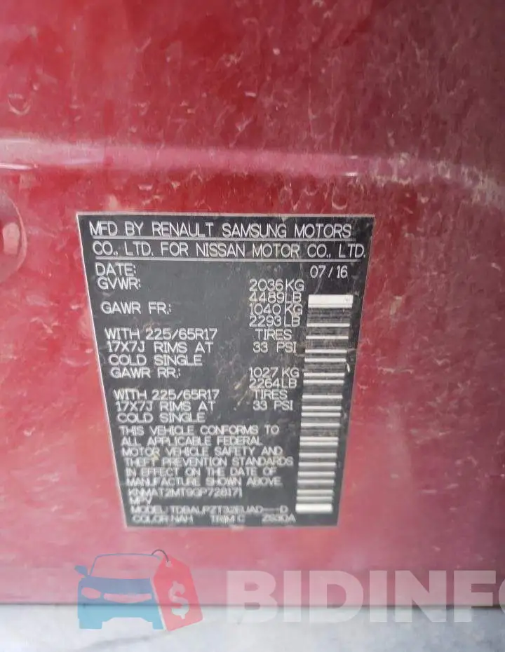 KNMAT2MT9GP728171 Photo# 10