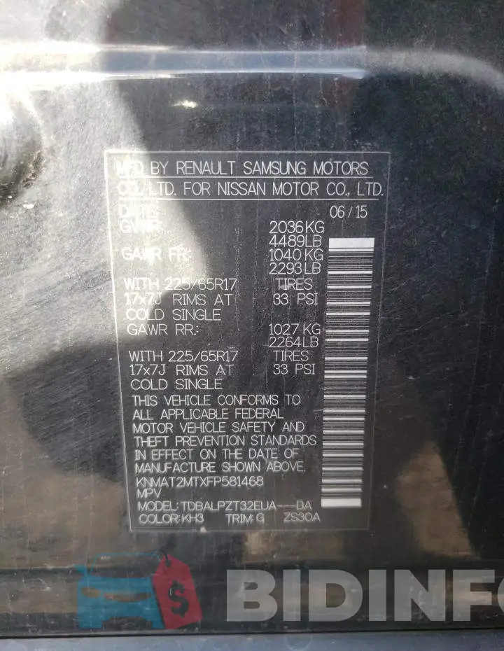 KNMAT2MTXFP581468 Photo# 10