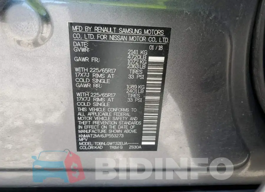 KNMAT2MV6JP553273 Photo# 10