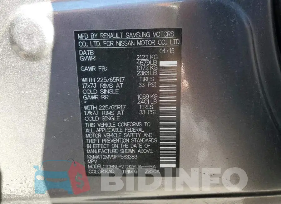 KNMAT2MV9FP563383 Photo# 10