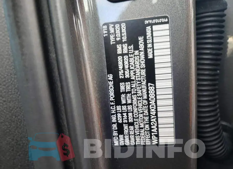 WP1AA2AY4KDA08887 Photo# 10