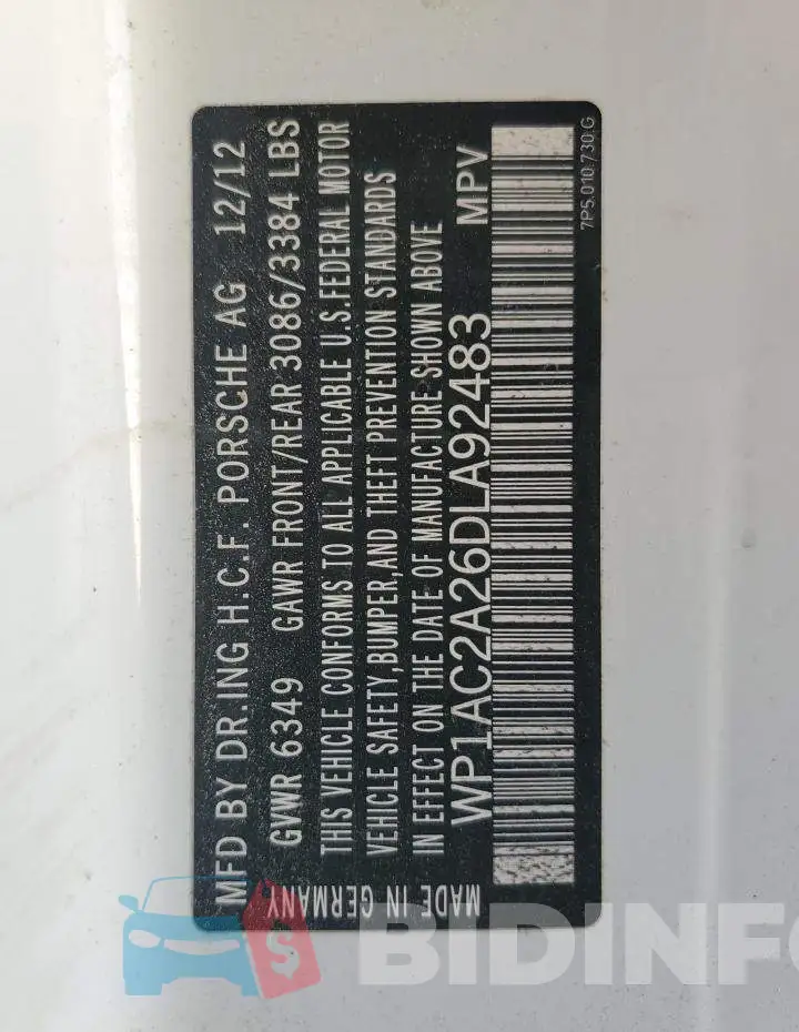 WP1AC2A26DLA92483 Photo# 10