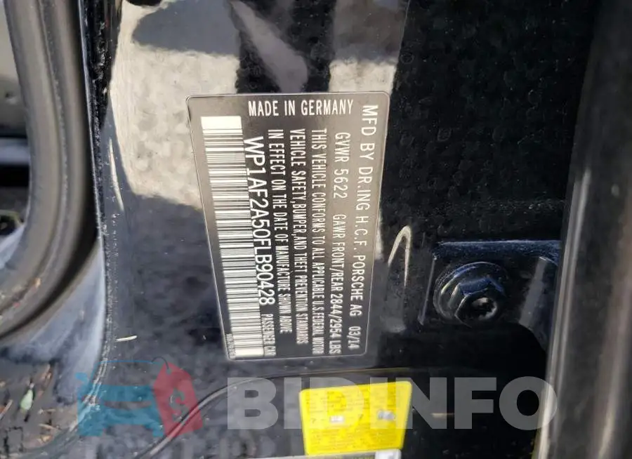 WP1AF2A50FLB90428 Photo# 10