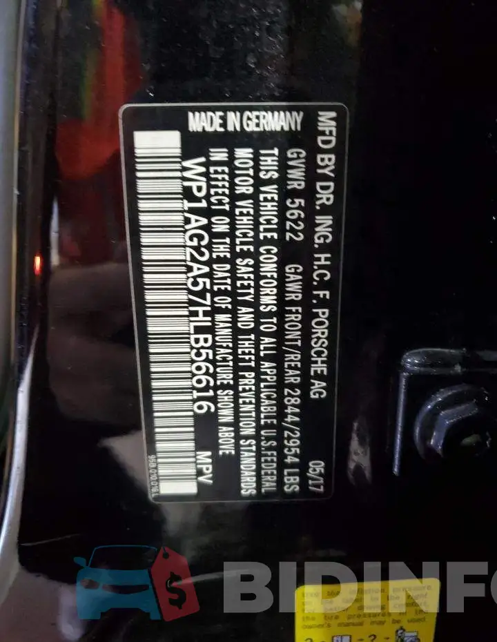 WP1AG2A57HLB56616 Photo# 10