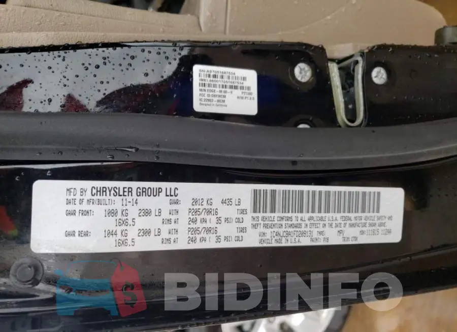 1C4NJCBA1FD209131 Photo# 10