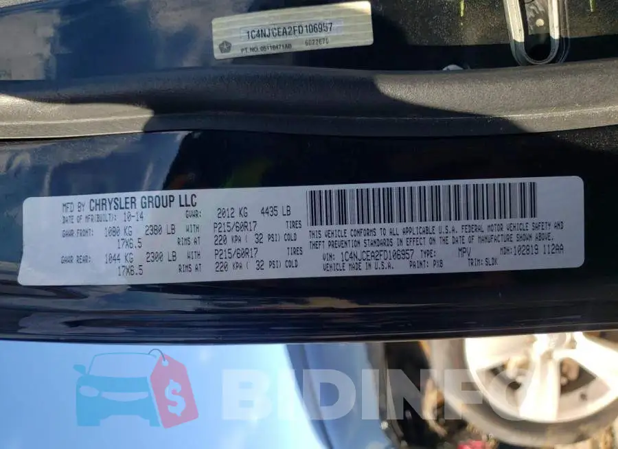 1C4NJCEA2FD106957 Photo# 10